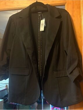 torrid Black Tailored Notch Lapel Blazer